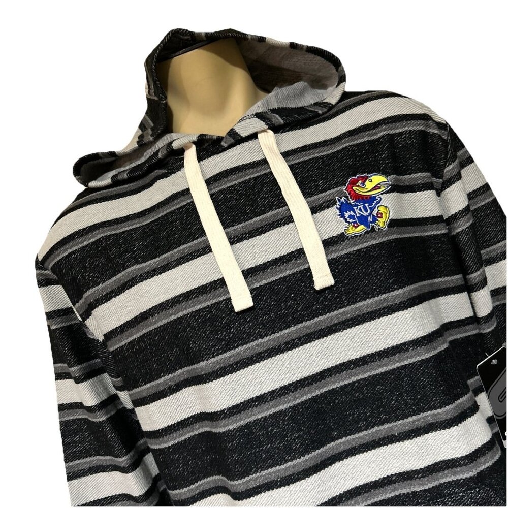 Men's Colosseum Kansas Jayhawks Rasta Pullover Hoodie Large New